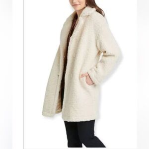 A New Day Women's Cream/winter white  Teddy Coat
